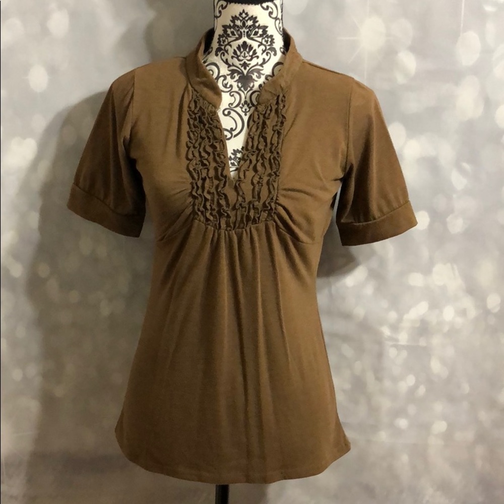 🔴 Drama Gold Jeans Company v-kneck blouse